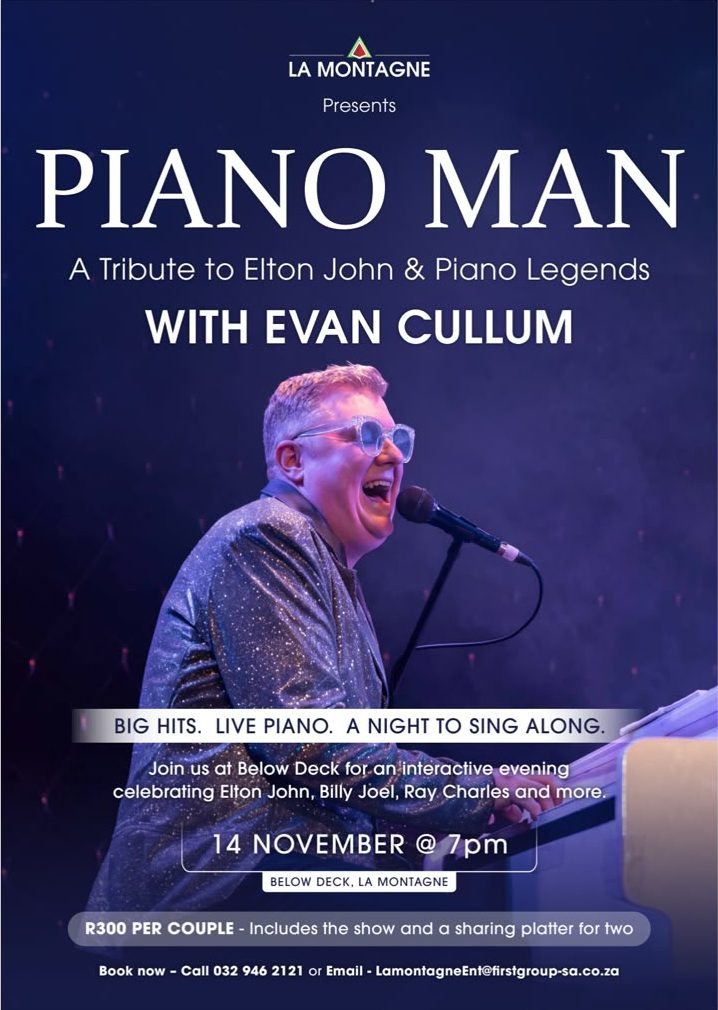 Piano Man poster for La Montagne, Ballito